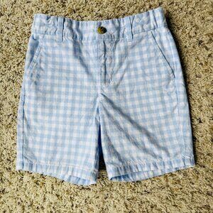 Janie and Jack white, blue gingham shorts size 6